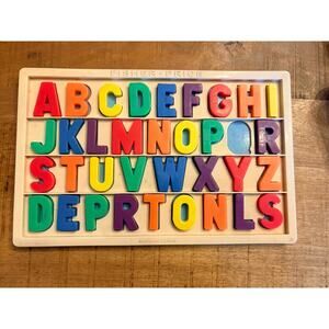 Vintage Fisher Price Magnetic Alphabet Letters and Tray Educational Toy Read